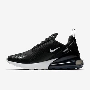 NIKE Air Max 270 Womens Size 9 Black White Sneakers Running Shoes Streetwear
